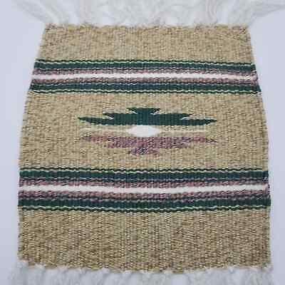 Vintage Wool Saddle Blanket Aztec Mexican Green White Tan Equestrian Horse - Fresh Stock Dated December 2025