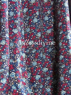 Blue Rose Gunne Sax Gunnies Vtg 1970s Calico Floral Rayon Prairie Skirt - Fresh Stock Dated February 2026