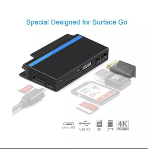 Mini Hub for Surface Go, 4K 1080p HDMI, USB 3.0, SD/TF Card Reader, Push Slot... - Fresh Stock Dated February 2026