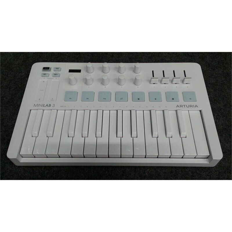 Arturia  MiniLab 3 Alpine White Universal MIDI Controller - Fresh Stock Dated February 2026