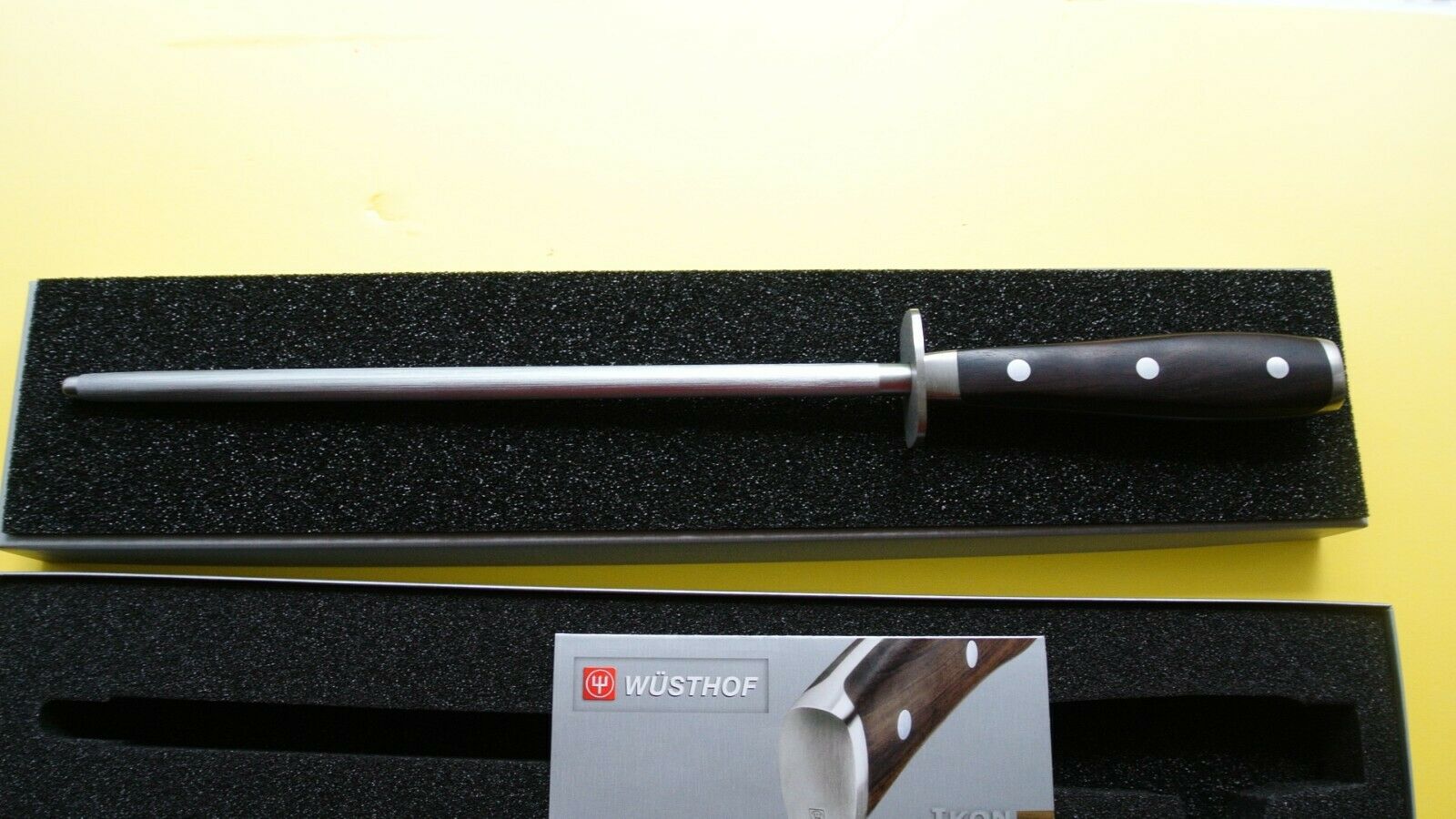 Wusthof  ikon  sharpening steel model 4968 new in box solingen germany - Fresh Stock Dated December 2025