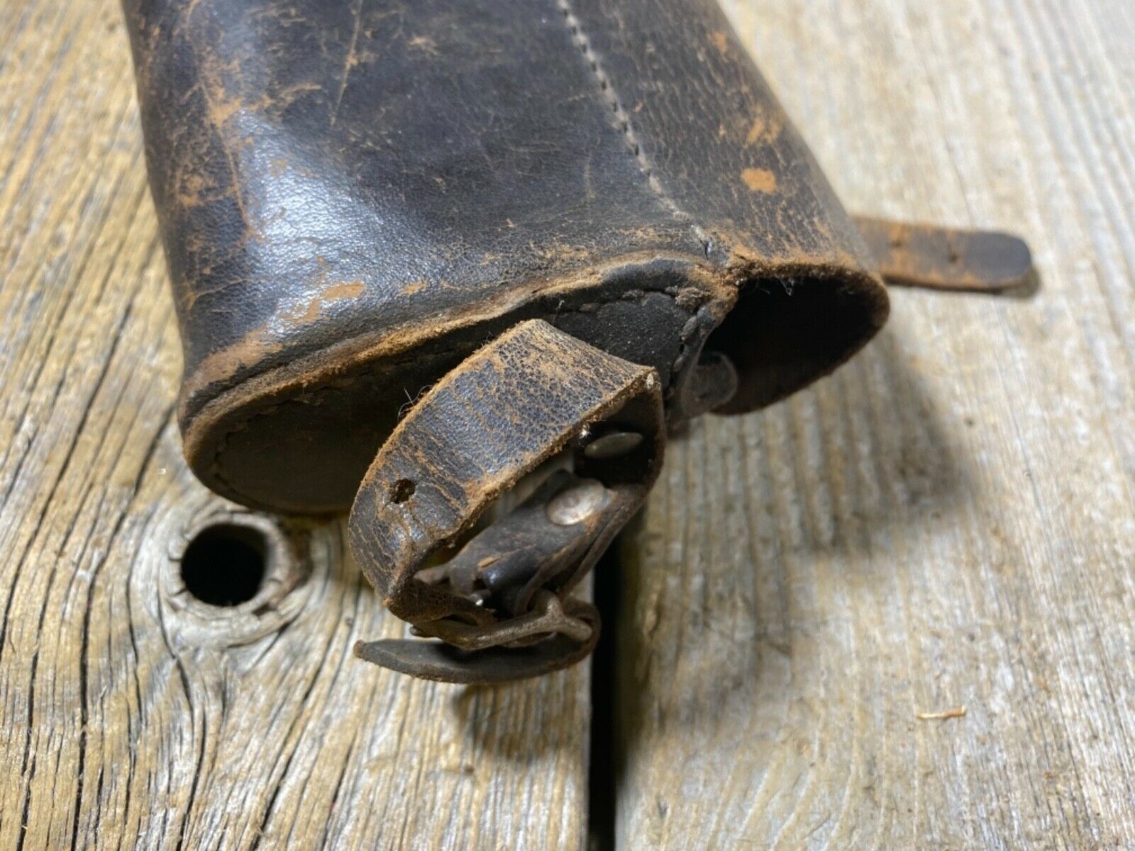 VINTAGE ANTIQUE BIKE BICYCLE SADDLE BAG TOOL BAG LEATHER TOOL POUCH FOR SEAT USE - Fresh Stock Dated December 2025