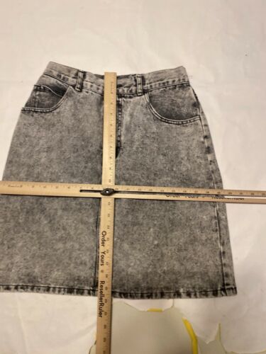 GEORGES MARCIANO GUESS - Acid Denim Skirt Gray Black Size 32 Womens 15501 - Fresh Stock Dated March 2026
