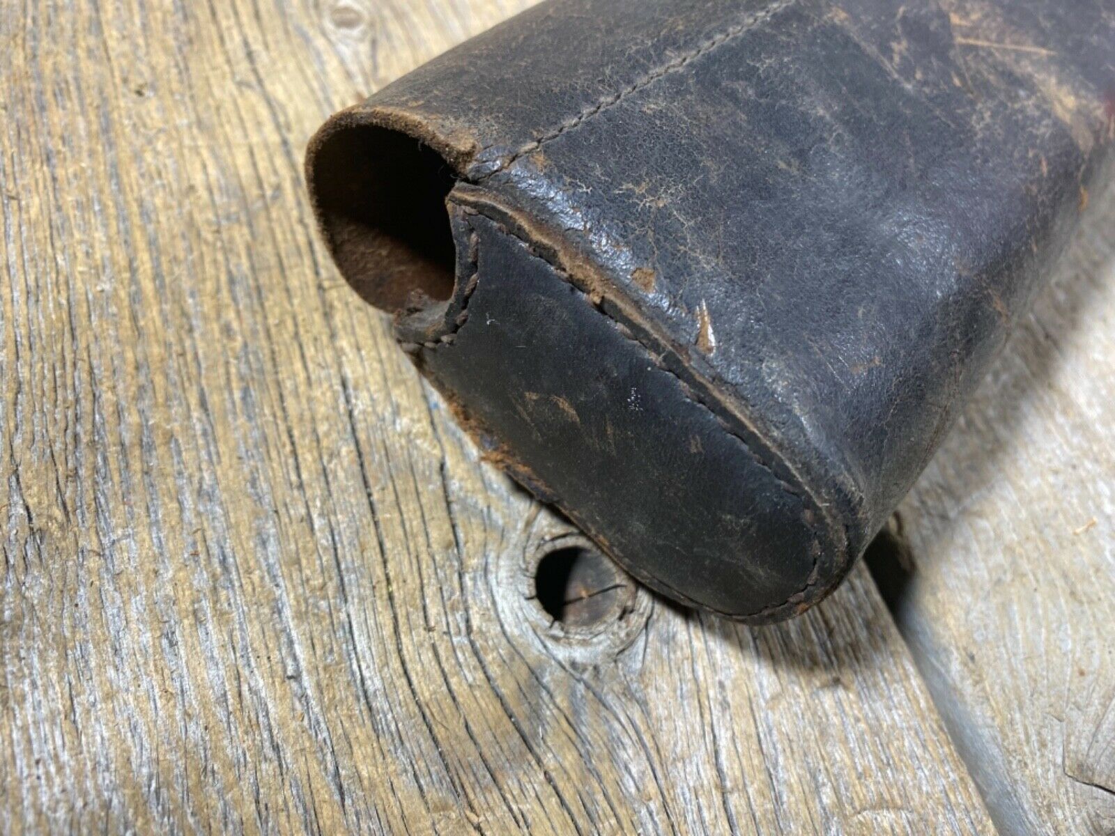 VINTAGE ANTIQUE BIKE BICYCLE SADDLE BAG TOOL BAG LEATHER TOOL POUCH FOR SEAT USE - Fresh Stock Dated December 2025