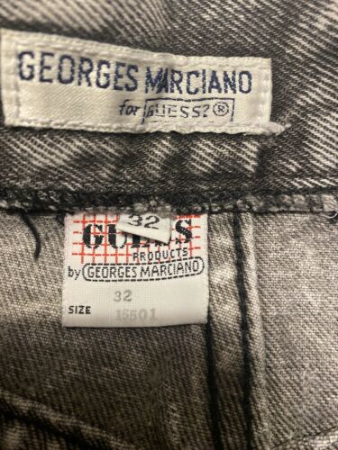 GEORGES MARCIANO GUESS - Acid Denim Skirt Gray Black Size 32 Womens 15501 - Fresh Stock Dated March 2026