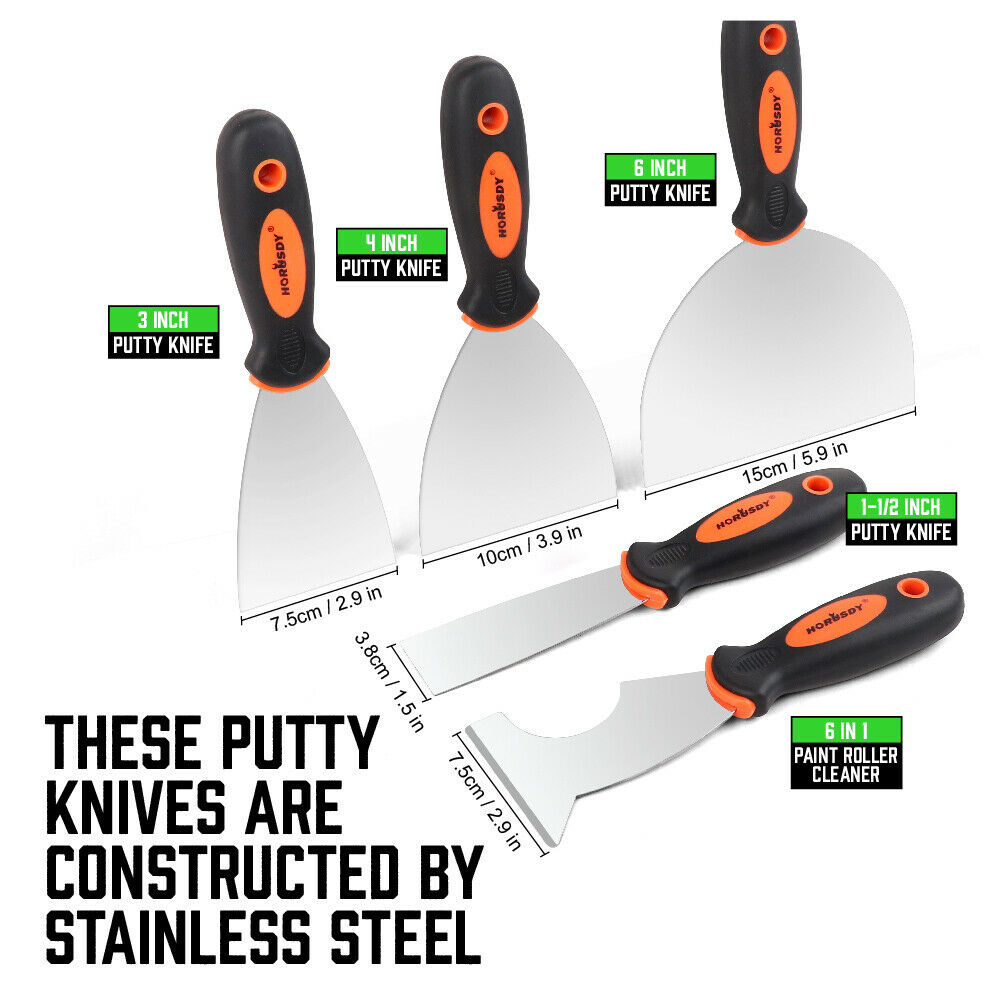 5PCS Putty Knife Drywall Knife Painter Tool 1.5