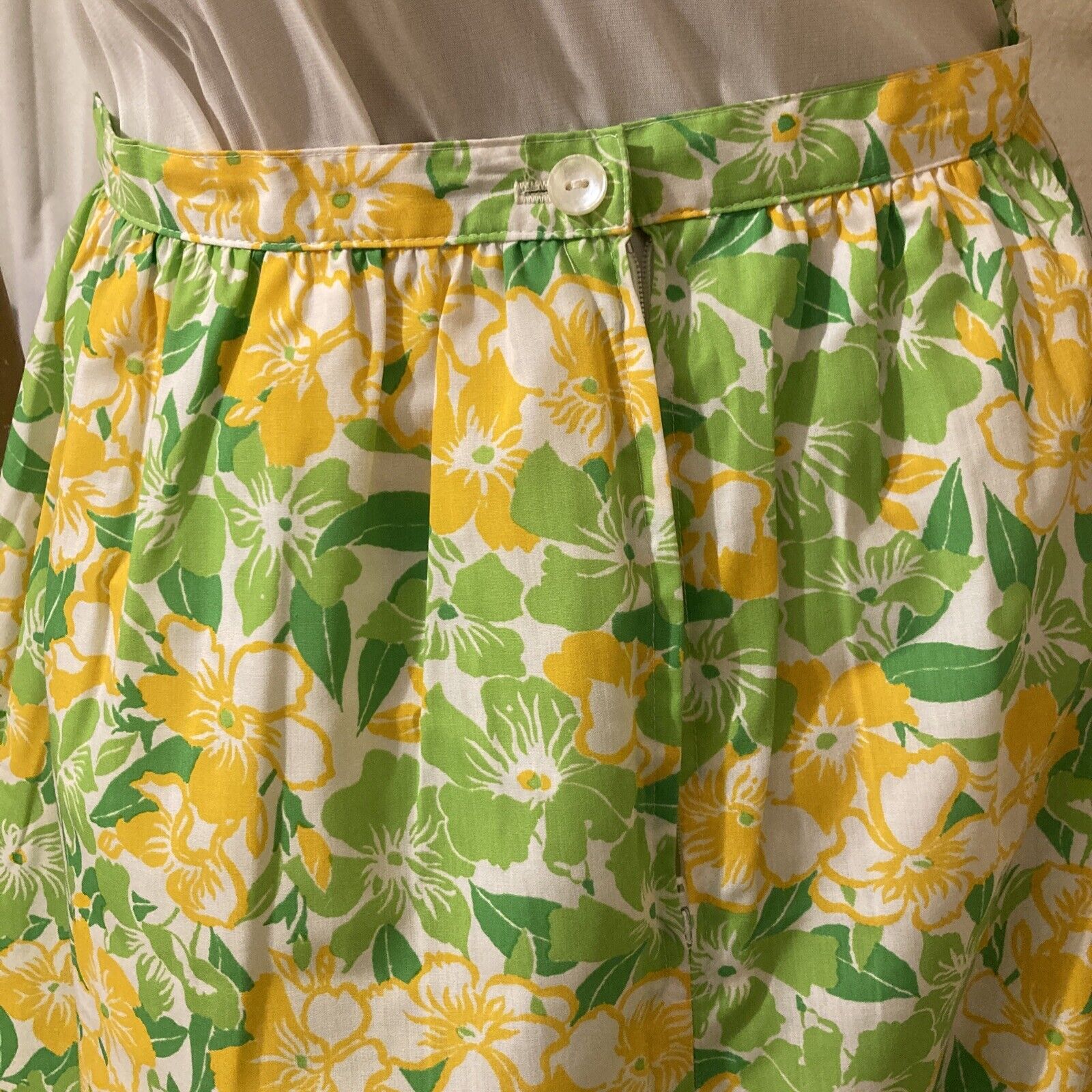 Rare! True Vintage THE LILLY Pulitzer Floral Maxi Ruffle Trim Skirt Lined -NWOT! - Fresh Stock Dated February 2026