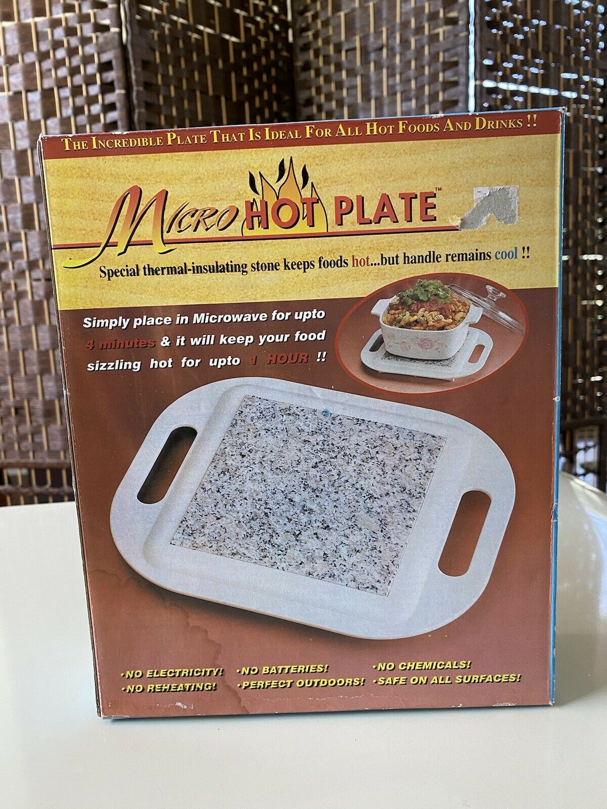 MICRO Hot Plate.  With Thermal-Insulating Stone That Keeps the Food Hot - Fresh Stock Dated February 2026