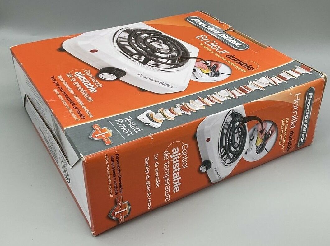 🔥Proctor Silex 34101P Fifth Burner White Electric Burner Camping Travel Kitchen - Fresh Stock Dated February 2026