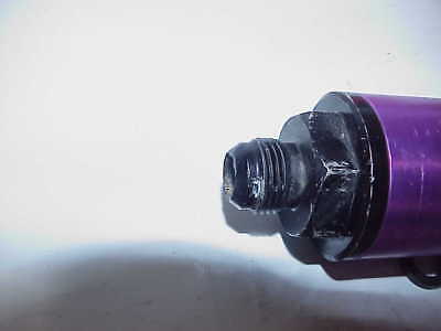 Billet Aluminum Purple Fuel Filter w/ -10 AN Fittings w/ Stainless Element D8 - Fresh Stock Dated February 2026