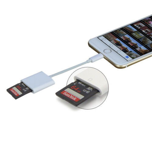 To SD Card Reader for iPad iPhone11 XS XR 8 Camera Memory Card Adapter Cable US - Fresh Stock Dated December 2025