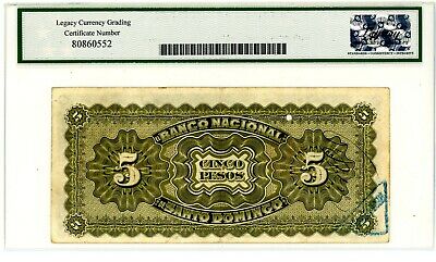 Dominican Rep ... P-S133 ... 5 Pesos ... ND(1889) ... *VF-XF* - Fresh Stock Dated December 2025