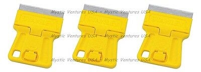 FREE BONUS BLADES 3x NEW Stanley Bostitch Mini Razor Blade SCRAPERS 28-100 *NIP* - Fresh Stock Dated December 2025