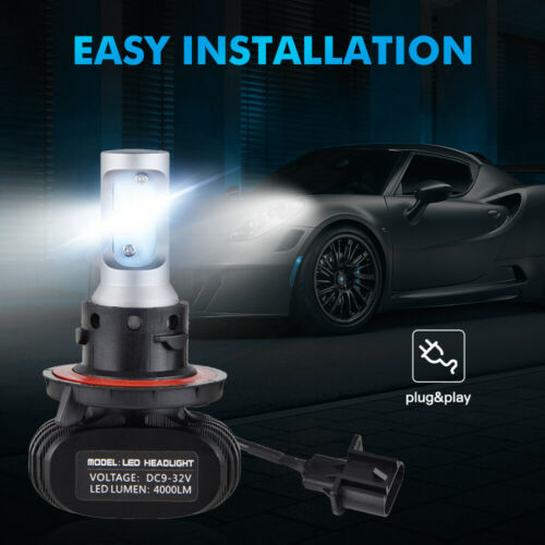 H13 9008 Fit Harley FXDF Fat Bob 2008-2017 LED Headlight Hi/Low Beam White Bulbs - Fresh Stock Dated February 2026