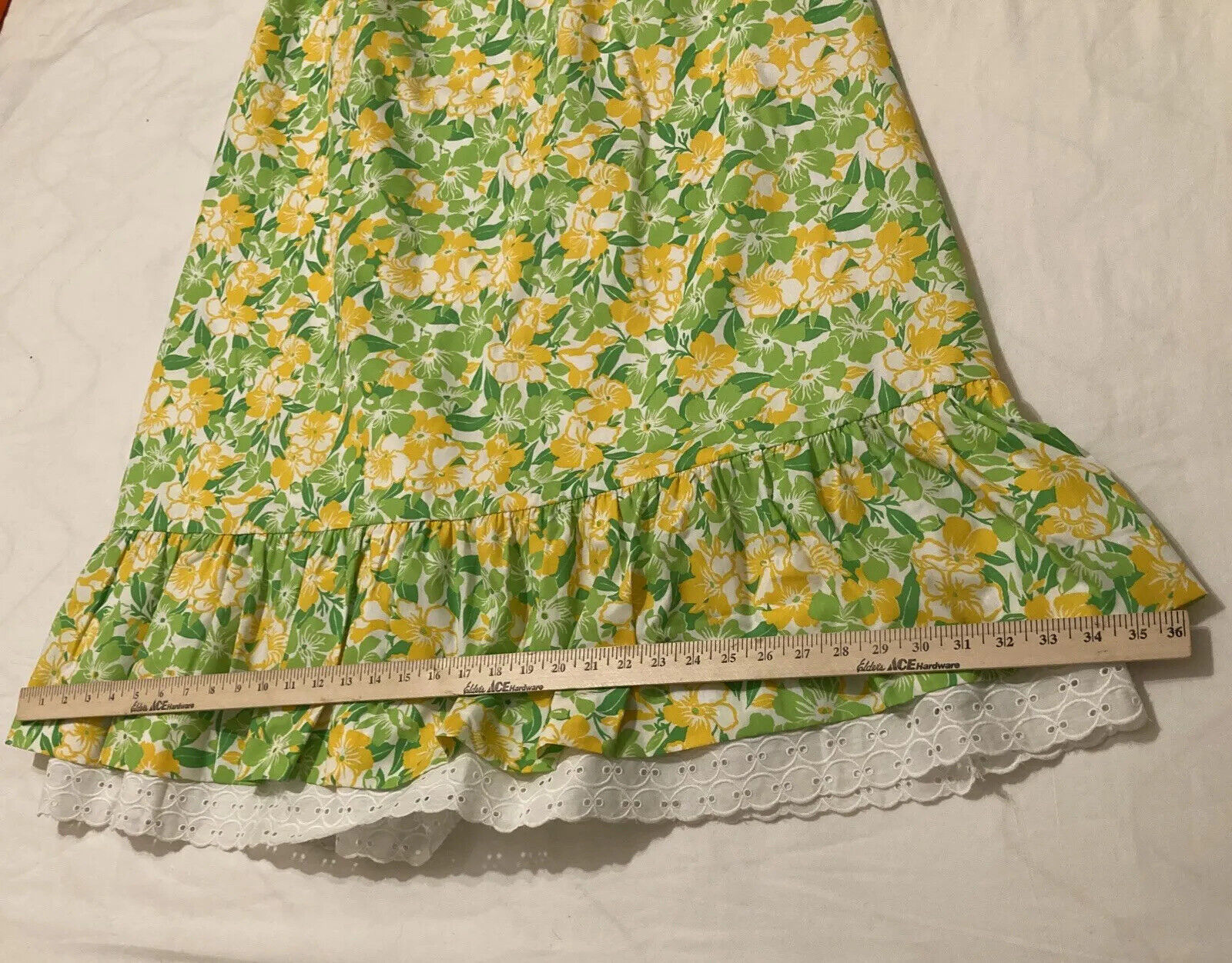 Rare! True Vintage THE LILLY Pulitzer Floral Maxi Ruffle Trim Skirt Lined -NWOT! - Fresh Stock Dated February 2026