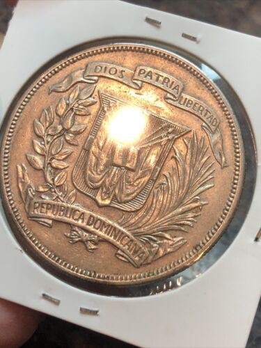 SASA High Grade Original1939 Dominican Republic Silver 1 Peso Silver Crown KM-22 - Fresh Stock Dated December 2025
