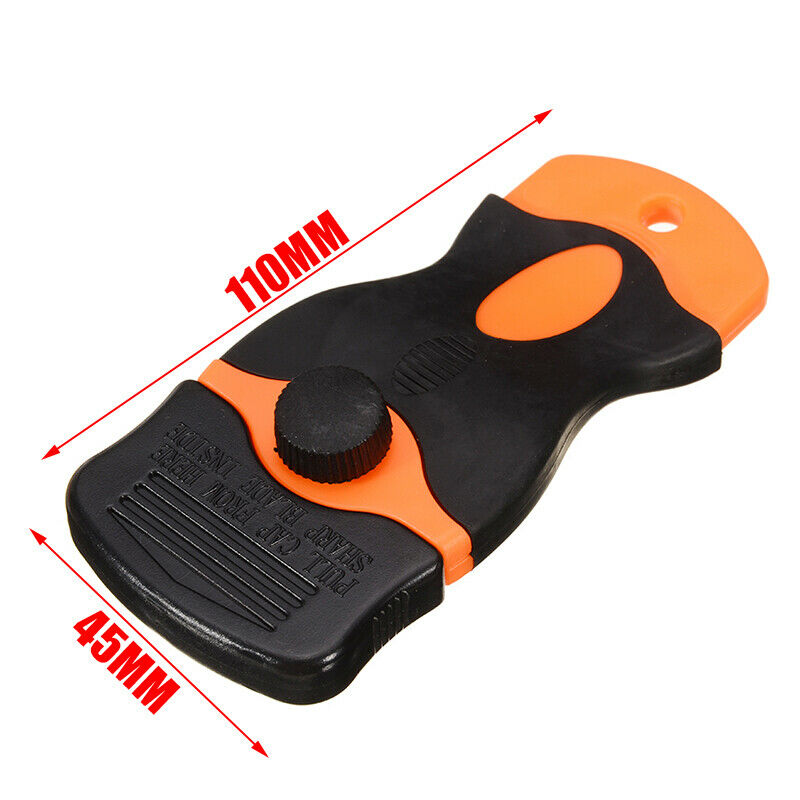 100Pcs Plastic Razor Blades Scraper Edged Sticker Removal Glass Window Clean USA - Fresh Stock Dated February 2026