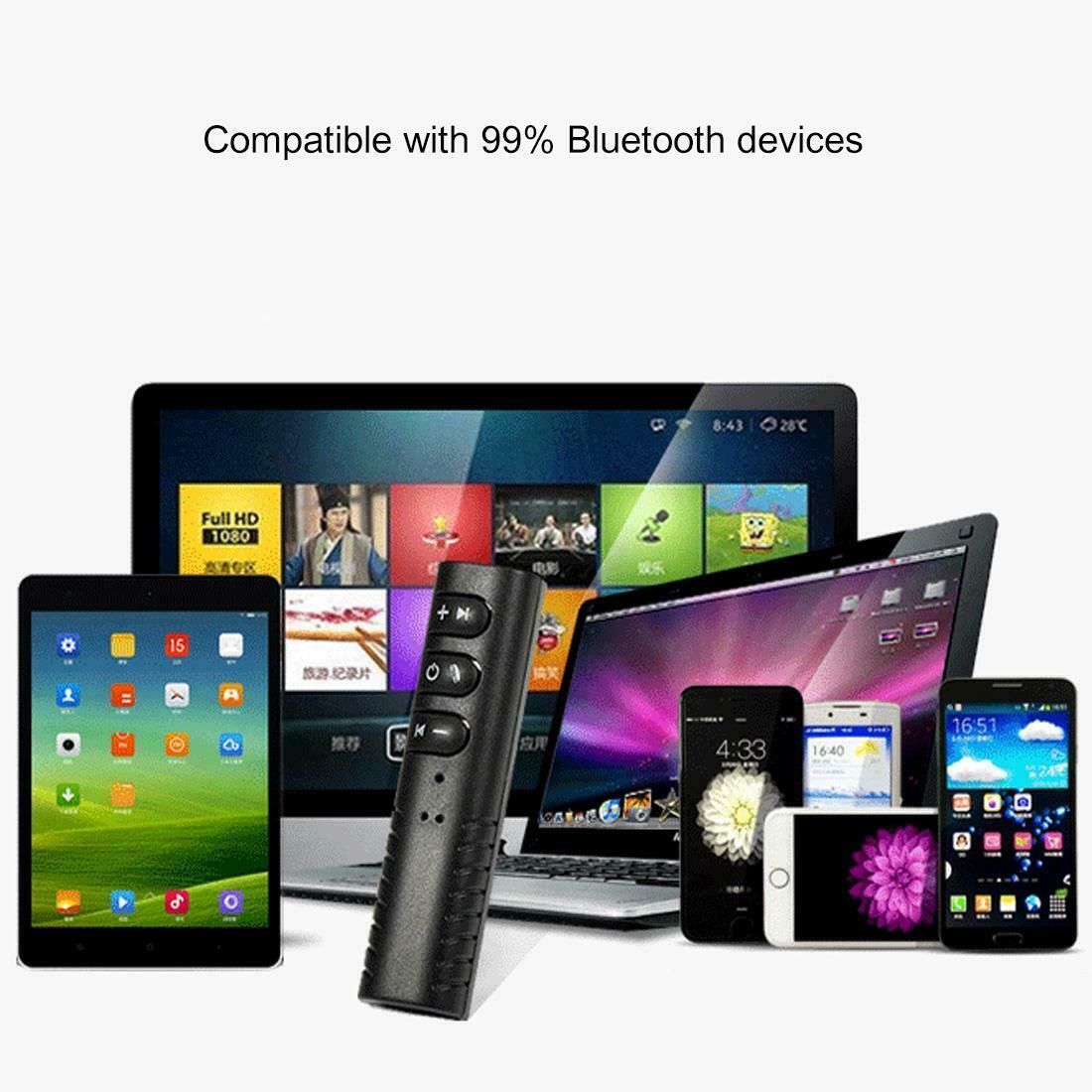 Wireless Bluetooth Receiver 3.5mm aux FOR HEADPHONES Stereo Music Car Adapter - Fresh Stock Dated February 2026