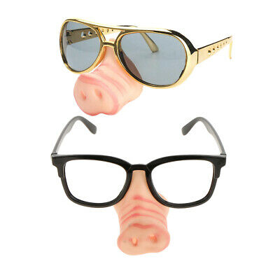 2/pack Novelty Pig Nose Sunglasses Funny Piggy Snout Fancy Dress Party Props - Fresh Stock Dated February 2026