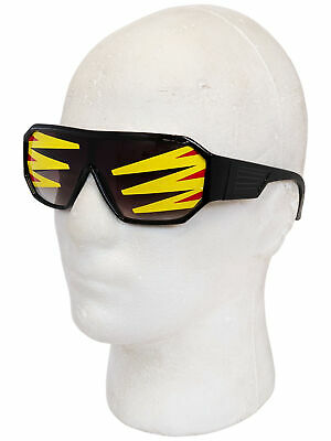 Side Spikes Black Sunglasses Shield Macho Man Randy Savage Costume Party Shades - Fresh Stock Dated February 2026