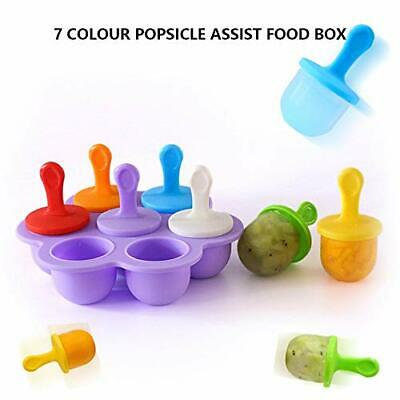 Mini Silicone Popsicle Molds, 7-cavity DIY Ice Pop Mold With light-purple - Fresh Stock Dated February 2026