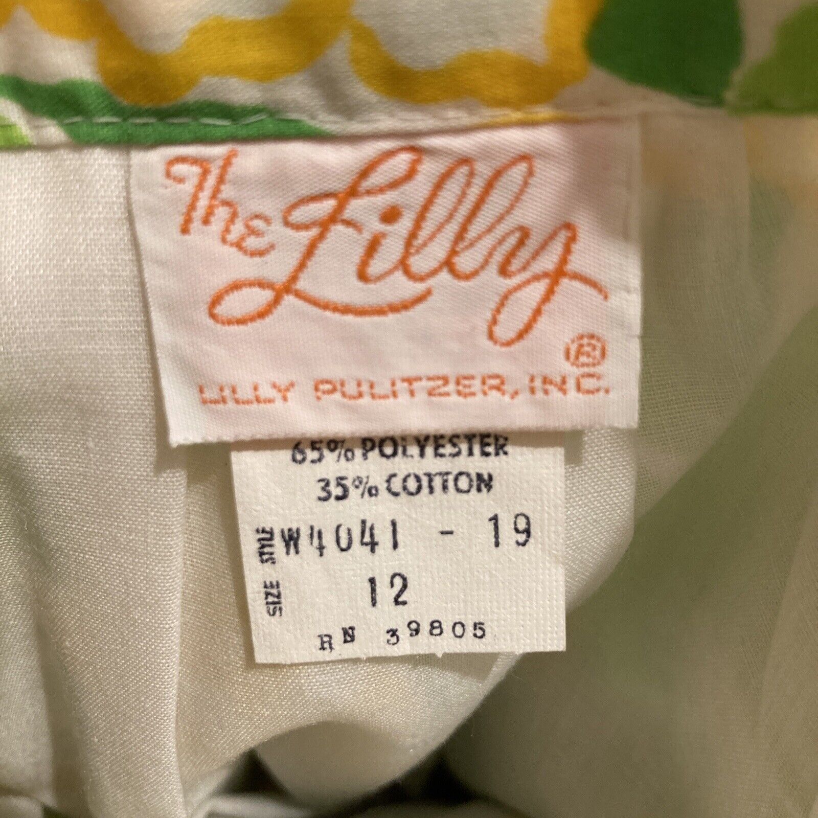 Rare! True Vintage THE LILLY Pulitzer Floral Maxi Ruffle Trim Skirt Lined -NWOT! - Fresh Stock Dated February 2026