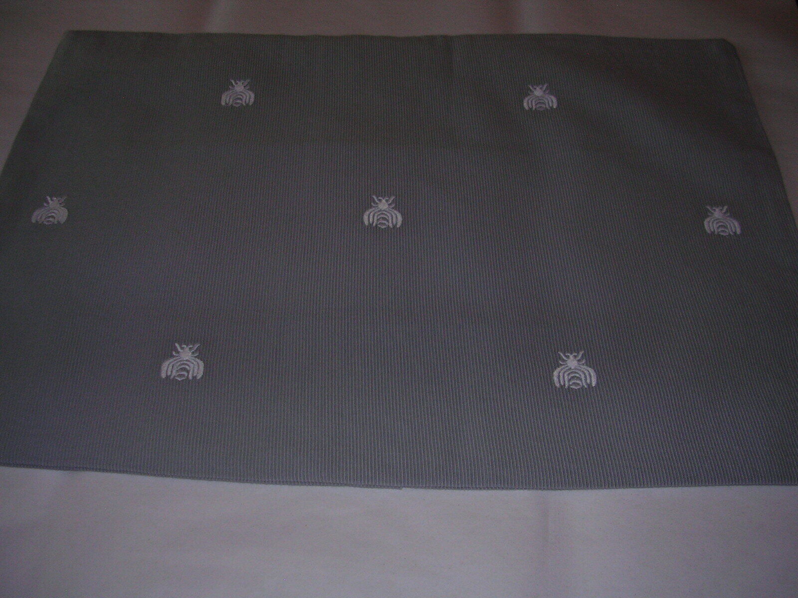 RESTORATION HARDWARE TEEN EMBROIDERED BEE BOUDOIR SHAM GREY 100% COTTON 12 X 18 - Fresh Stock Dated December 2025