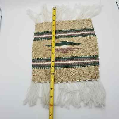 Vintage Wool Saddle Blanket Aztec Mexican Green White Tan Equestrian Horse - Fresh Stock Dated December 2025