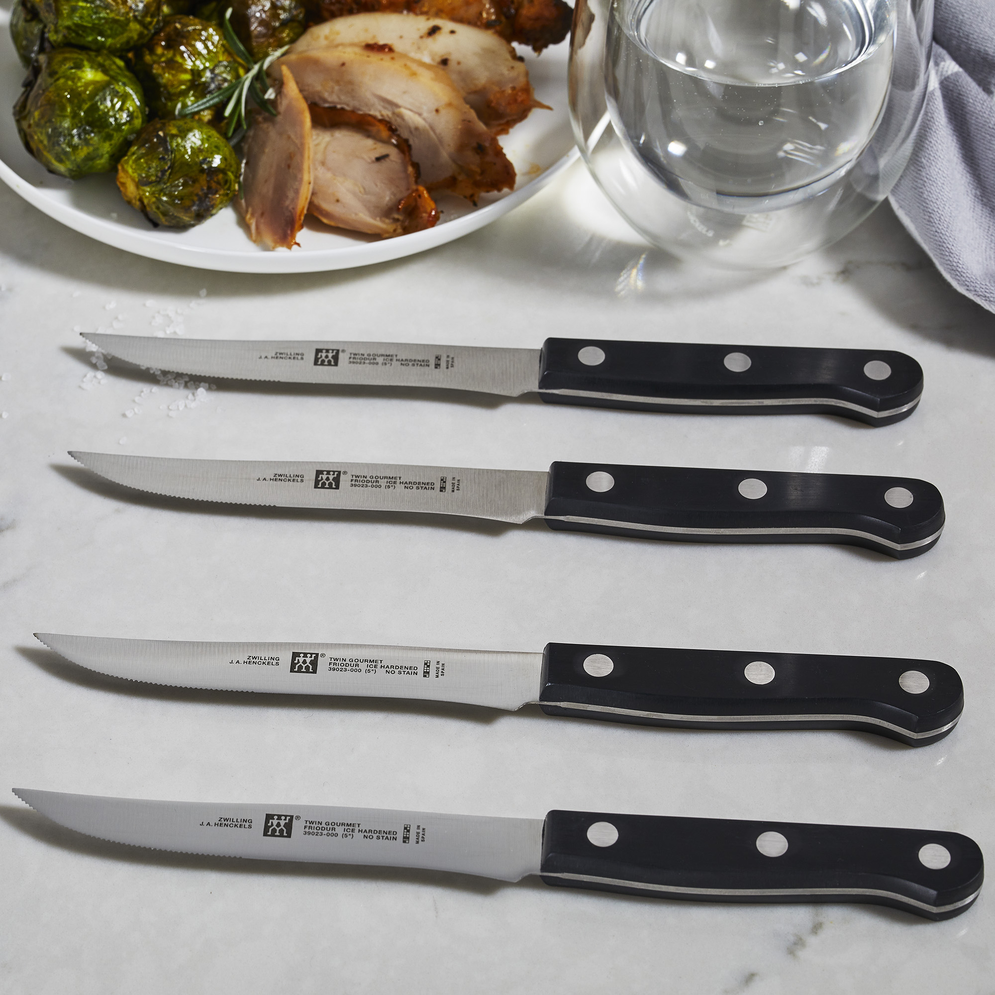 ZWILLING TWIN Gourmet Classic 4-pc Steak Knife Set - Fresh Stock Dated January 2026
