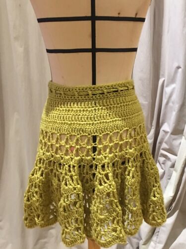 Vintage 70’s Hand Crochet Festival Boho Skirt S/M - Fresh Stock Dated December 2025
