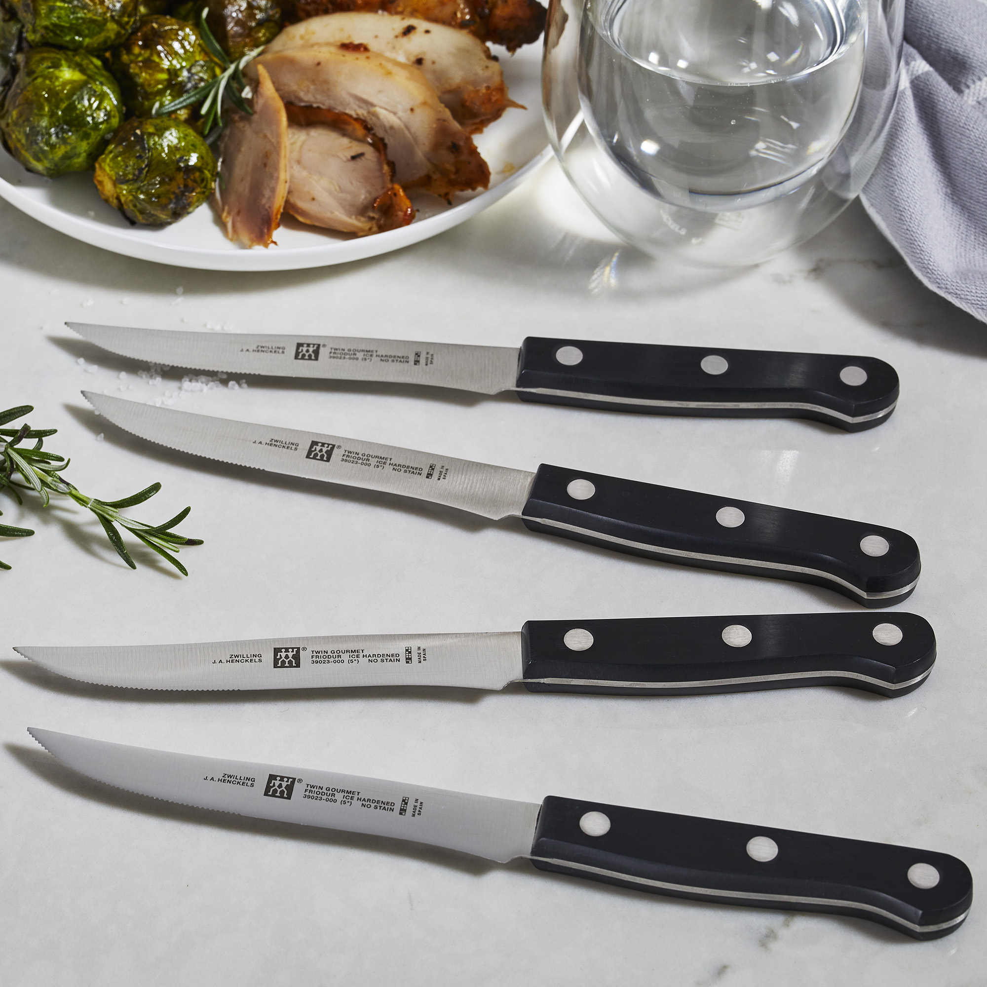 ZWILLING TWIN Gourmet Classic 4-pc Steak Knife Set - Fresh Stock Dated January 2026