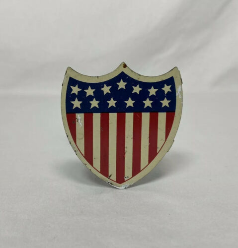 Vintage US Flag Shield 5 Flag Holder for Bicycle Bike - Fresh Stock Dated December 2025