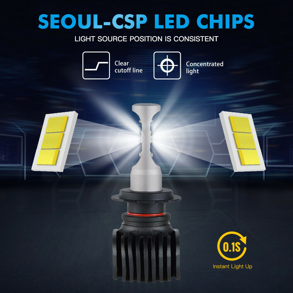 4x H7 H9 CSP LED Headlight Combo Bulbs For Suzuki High Low Beam 50W 8000LM 6000K - Fresh Stock Dated February 2026