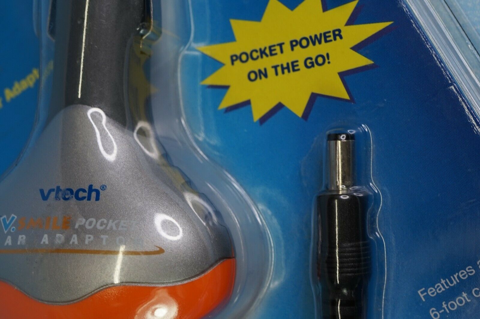 NEW VTech V Smile Pocket  Car Adapter 6 Foot Cord new old stock - Fresh Stock Dated February 2026