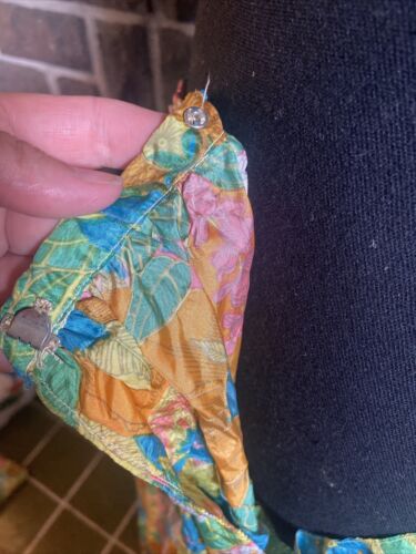 Vintage  Floral maxi Skirt w/ scarf/ sash 1970s mod Crinkle Fabric 25” Waist (2) - Fresh Stock Dated December 2025