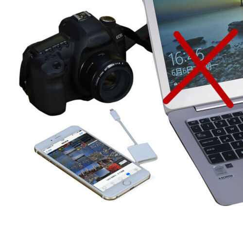 To SD Card Reader for iPad iPhone11 XS XR 8 Camera Memory Card Adapter Cable US - Fresh Stock Dated December 2025