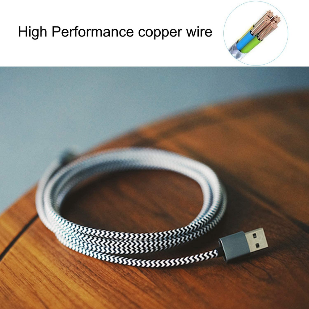 Micro USB Cable 10ft 3Pack by Ailun High Speed 2.0 A Male to 10ft, Silver - Fresh Stock Dated February 2026
