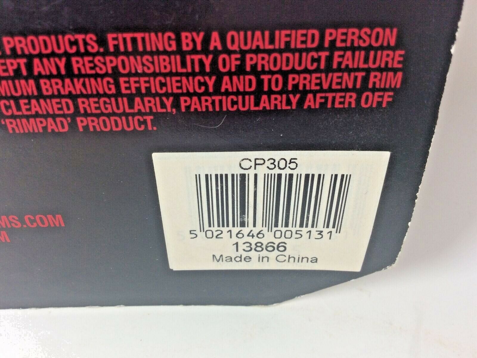 NEW Clarks CP305 Cartridge Road Brake Shoes Pair 52mm Bolt-On Silver Black - Fresh Stock Dated February 2026