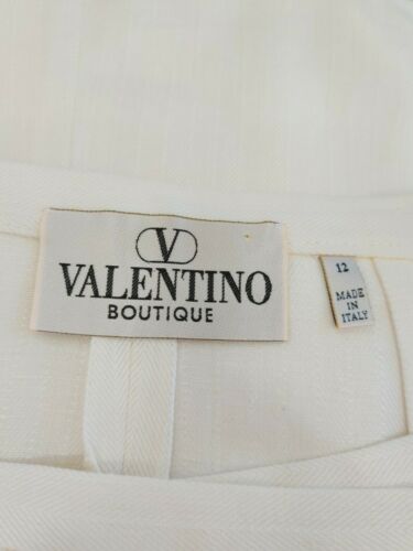 Vintage Valentino Boutique Linen Pearl Skirt 12 - Fresh Stock Dated February 2026