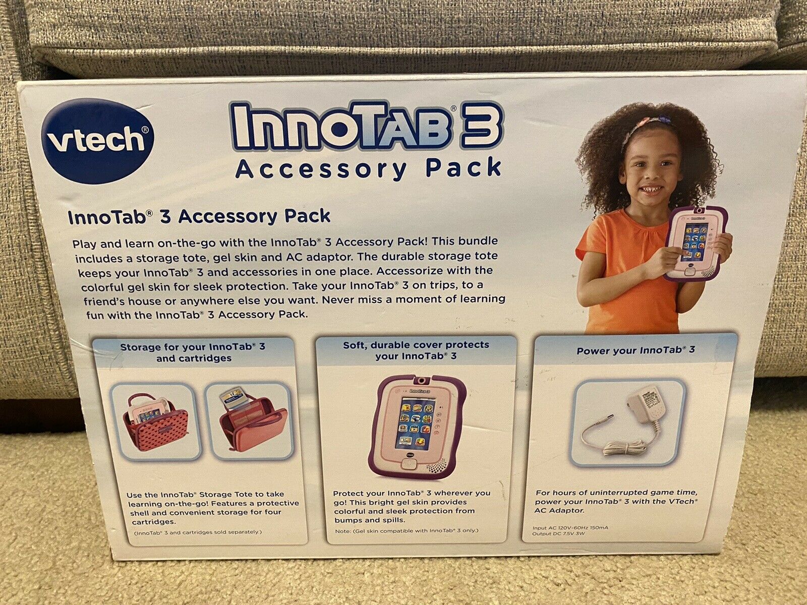 VTECH INNOTAB 3 ACCESSORY PACK FOR GIRLS HANDHELD STORAGE TOTE (BRAND NEW) - Fresh Stock Dated February 2026