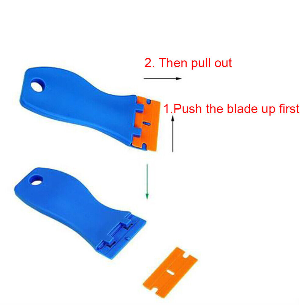 Vinyl Wrap Glue Glass Squeegee Razor Blade Auto Cleaner DIY Installation Tool - Fresh Stock Dated February 2026