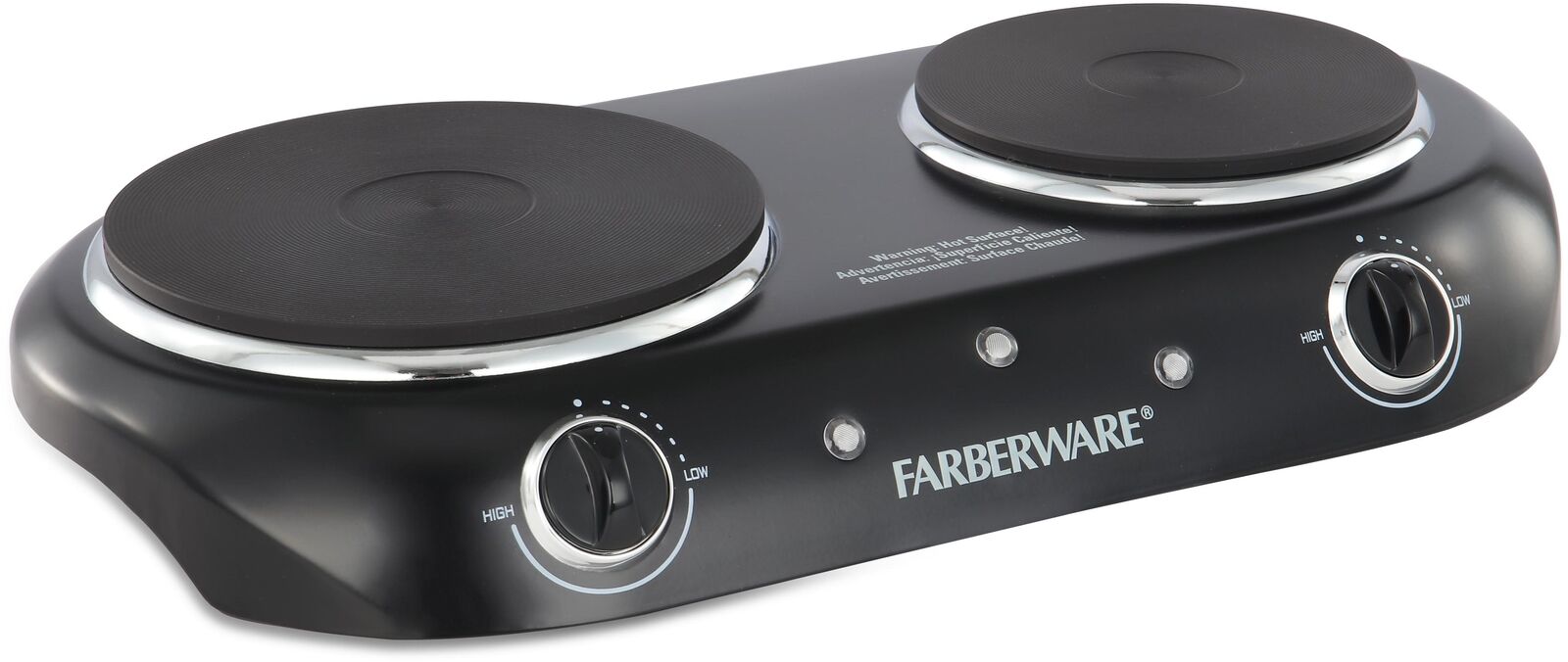 Hot Plate Double Burner Farberware Commercial Electric Portable Countertop Stove - Fresh Stock Dated February 2026