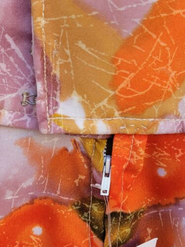 Vintage Pink Beige Purple Orange Floral Print 1970s Maxi Skirt - Fresh Stock Dated December 2025