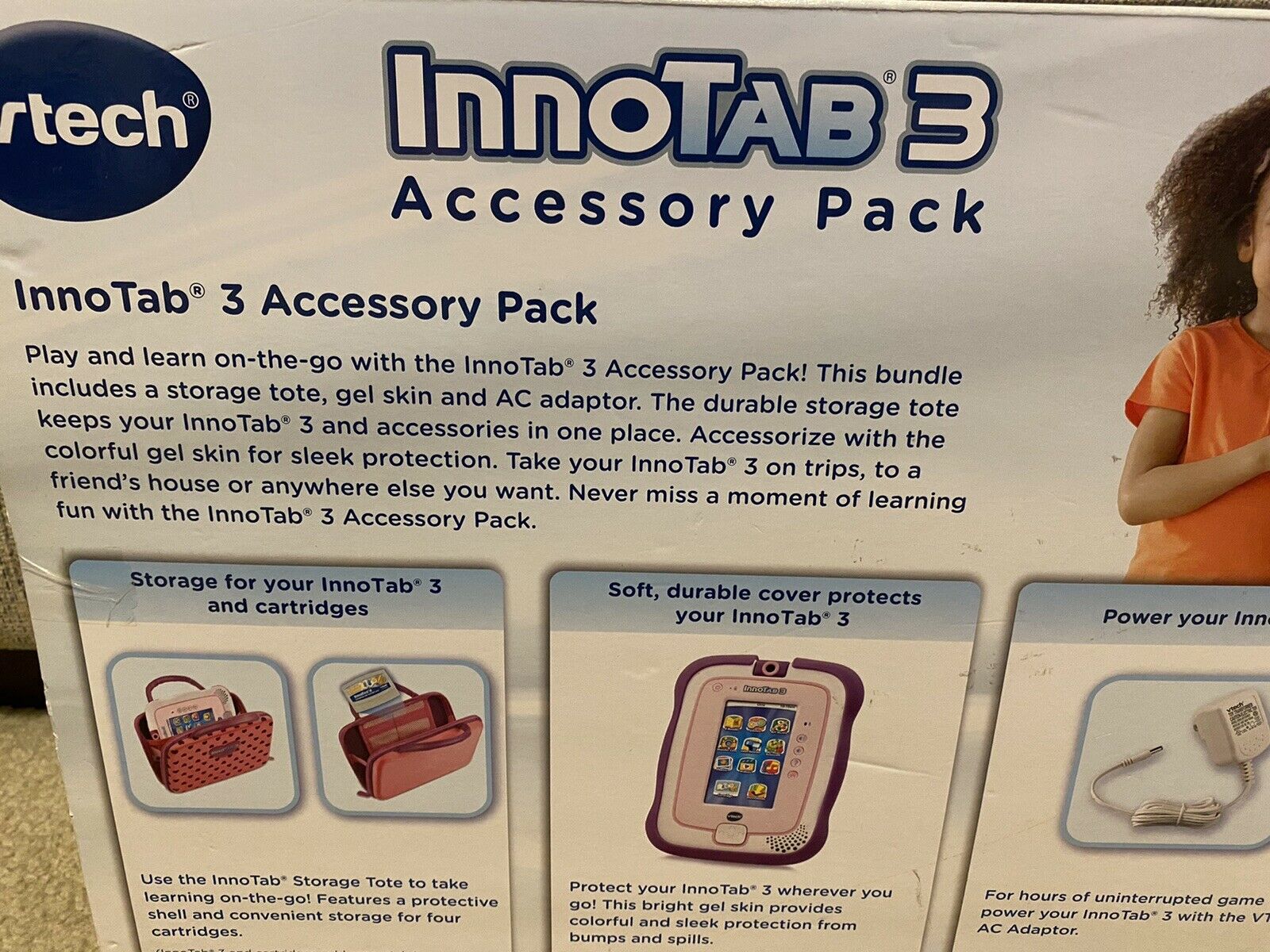 VTECH INNOTAB 3 ACCESSORY PACK FOR GIRLS HANDHELD STORAGE TOTE (BRAND NEW) - Fresh Stock Dated February 2026