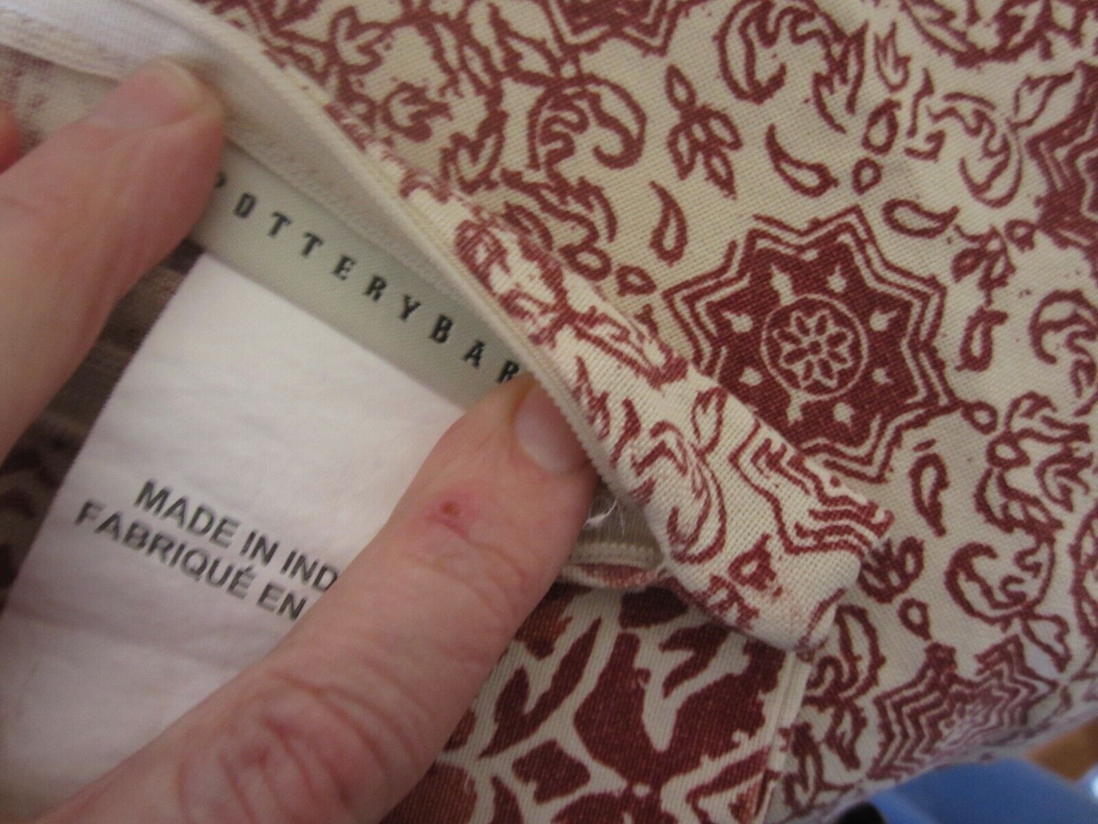 Pottery Barn Red/Cream 24