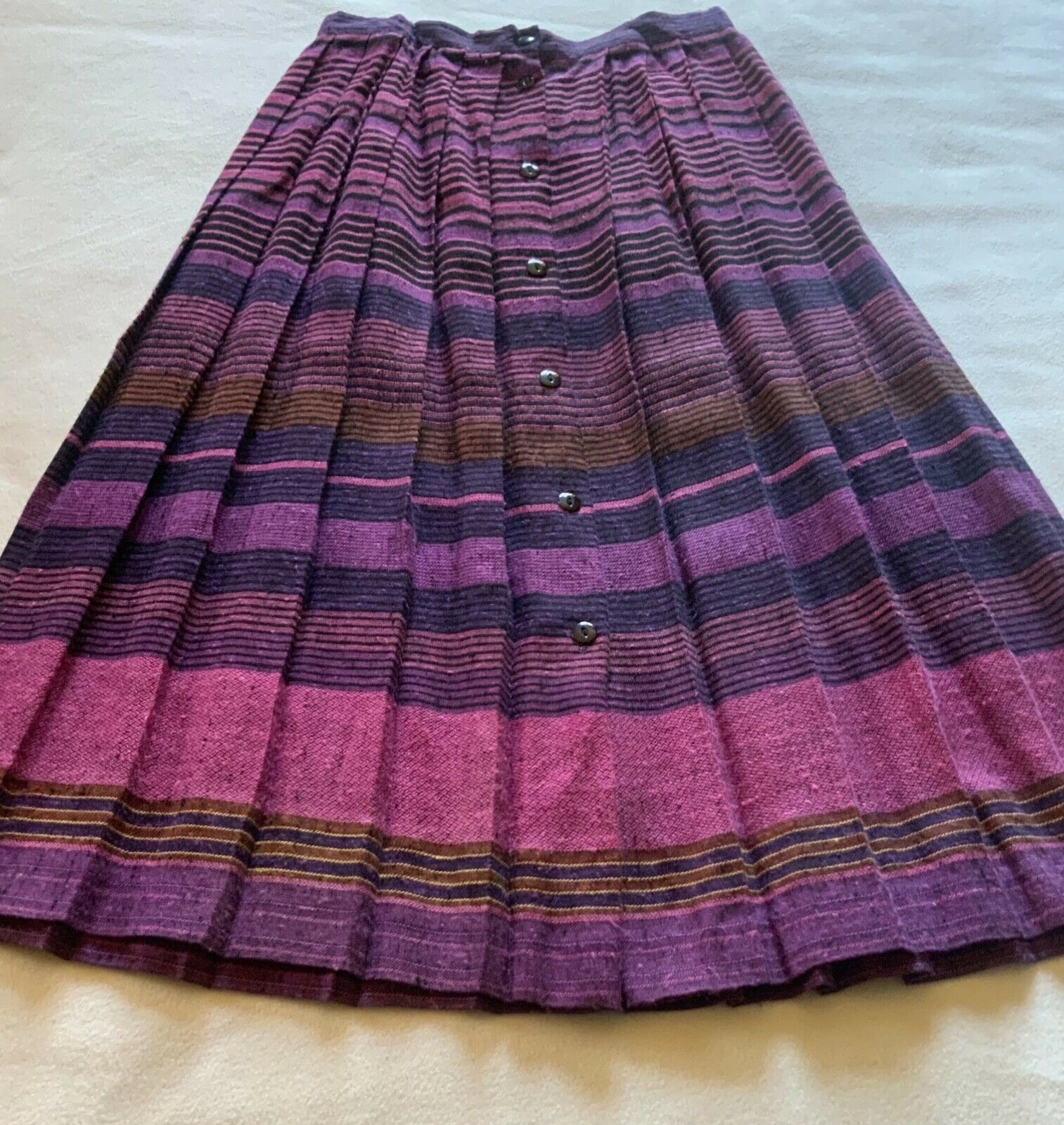 Vintage striped accordion pleat skirt by Counterparts. - Fresh Stock Dated December 2025