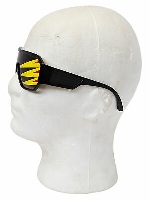 Side Spikes Black Sunglasses Shield Macho Man Randy Savage Costume Party Shades - Fresh Stock Dated February 2026