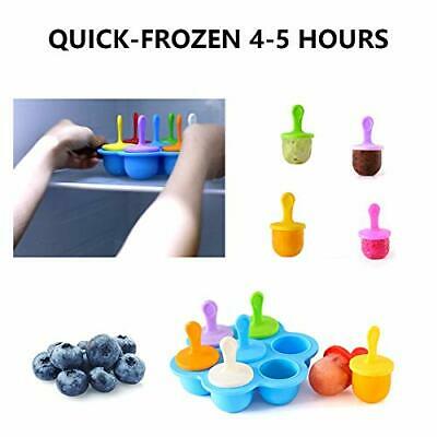 Mini Silicone Popsicle Molds, 7-cavity DIY Ice Pop Mold With light-purple - Fresh Stock Dated February 2026