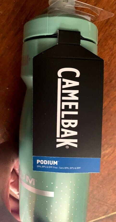 Pair of CAMELBAK PODIUM BICYCLE WATER BOTTLE 24oz  - BIANCHI Green - CELESTE NEW - Fresh Stock Dated December 2025