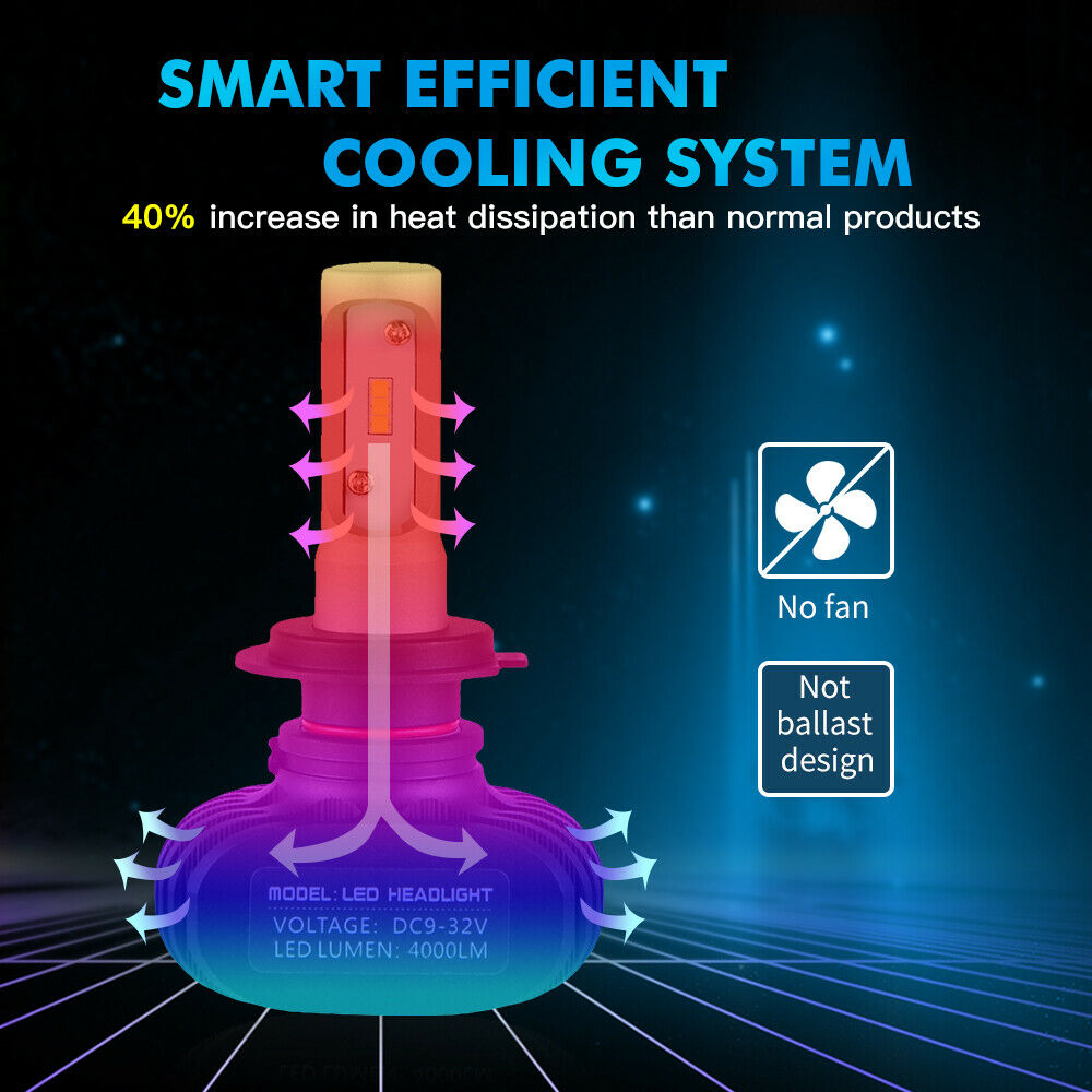 4x H7 H9 CSP LED Headlight Combo Bulbs For Suzuki High Low Beam 50W 8000LM 6000K - Fresh Stock Dated February 2026